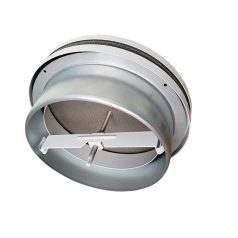 Acél légszelep fehér + szerelőkeret 125mm